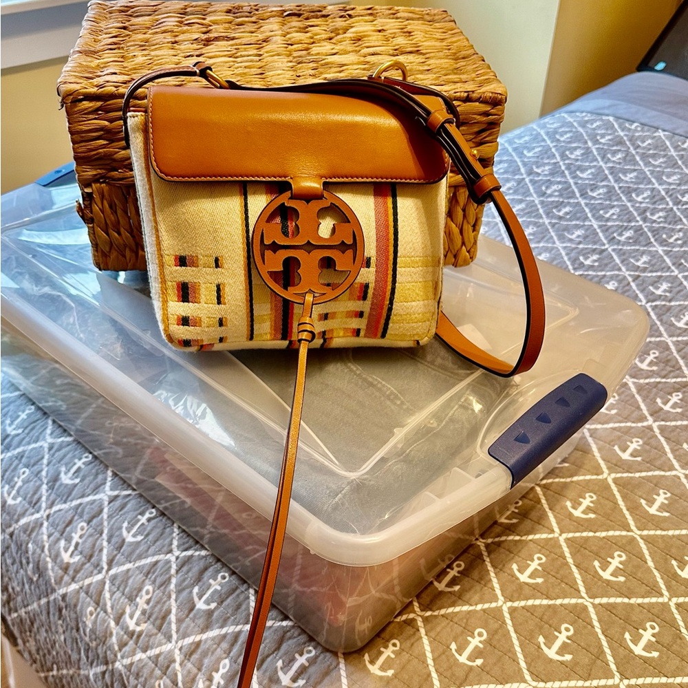 Tory Burch Multicolor Crossbody Bag with Tan Accents